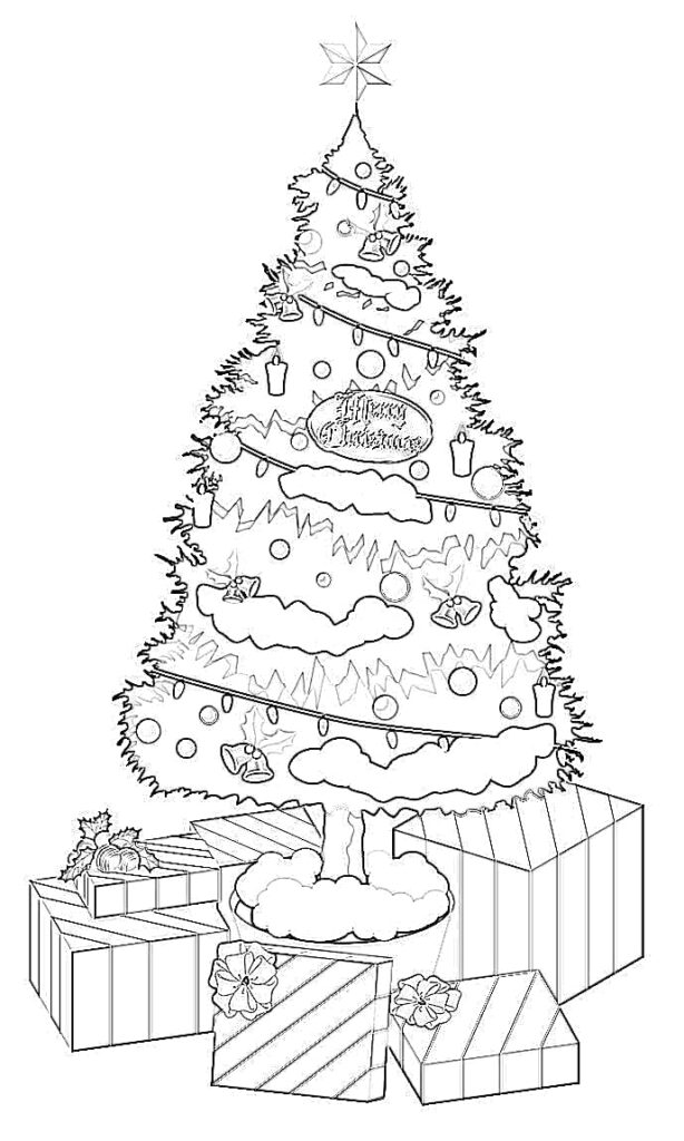 Christmas gift boxes coloring pages