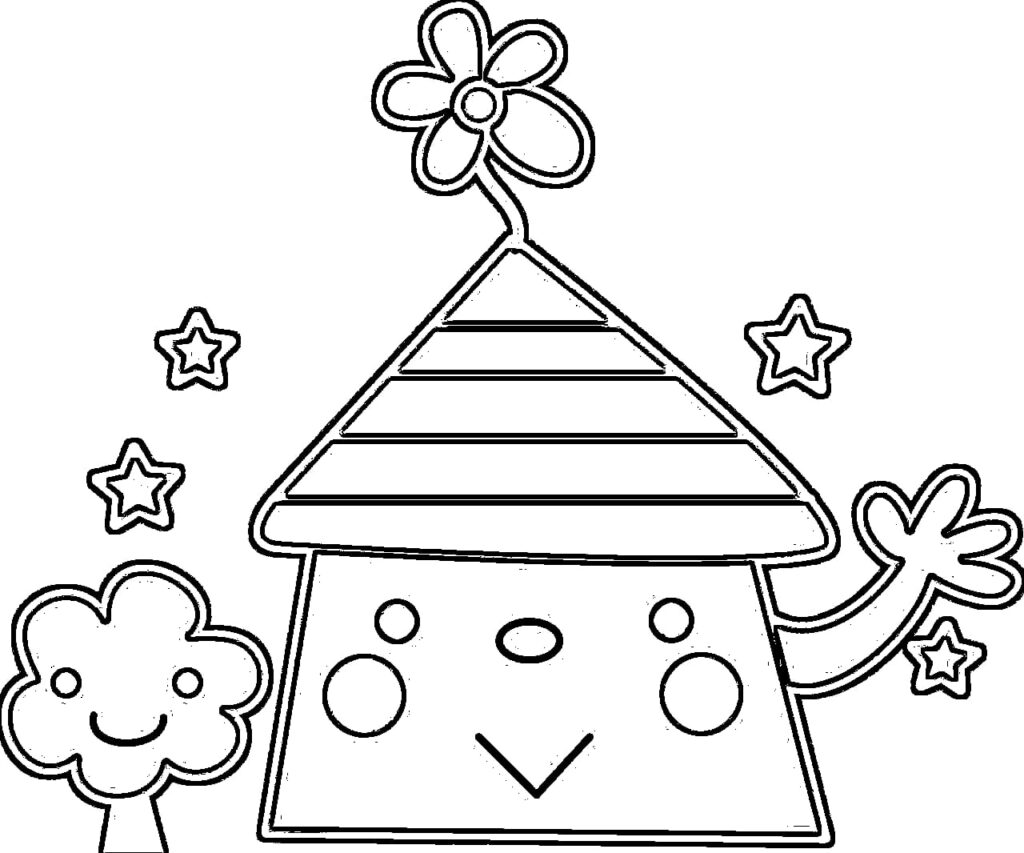 Drawing of houses for children coloring