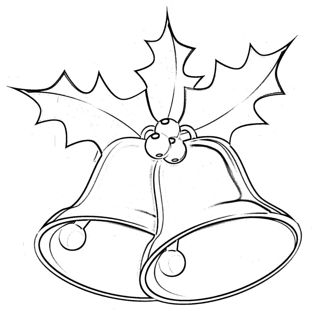 Free christmas bell coloring pages