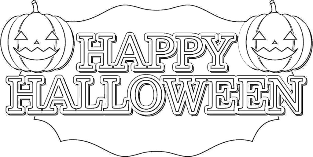 Happy halloween coloring pages free printable
