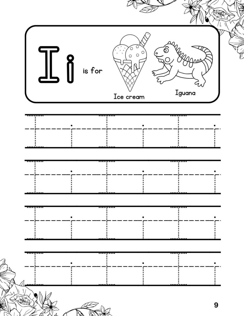 Alphabet (I) Tracing Adventures Coloring Fun for Ages 4-6