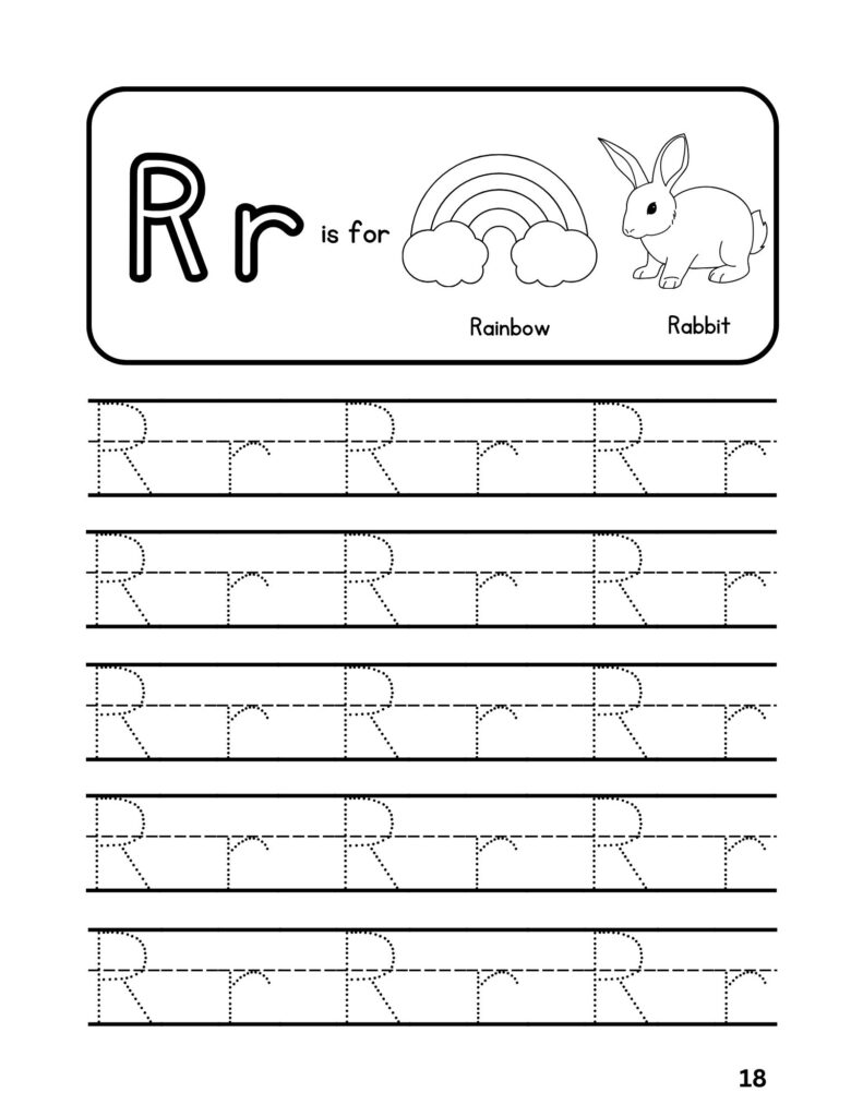 Alphabet (R) Tracing Adventures Coloring Fun for Ages 4-6