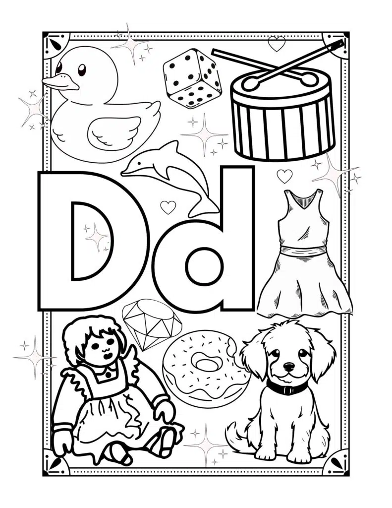 Drawings for the Kids With the Letter D