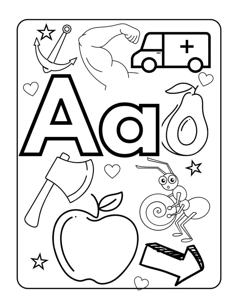 Drawings for Kids with the Letter A