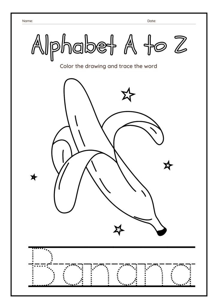 Alphabet Orchard Tracing Words with Banana Delight