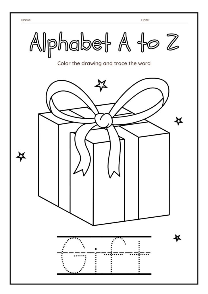 Alphabet Orchard Tracing Words with Gift Delight