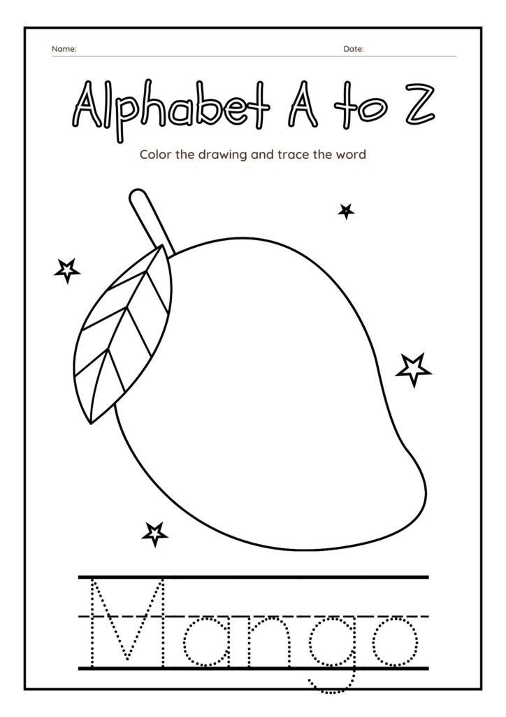 Alphabet Orchard Tracing Words with Mango Delight