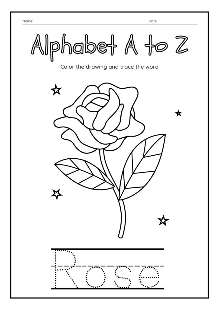 Alphabet Orchard Tracing Words with Rose Delight