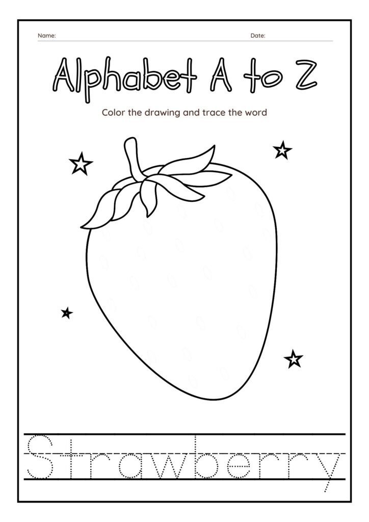 Alphabet Orchard Tracing Words with Strawberry Delight