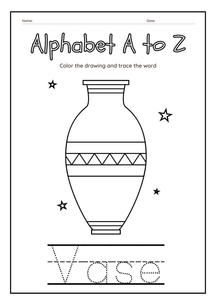 Alphabet Orchard Tracing Words with Vase Delight