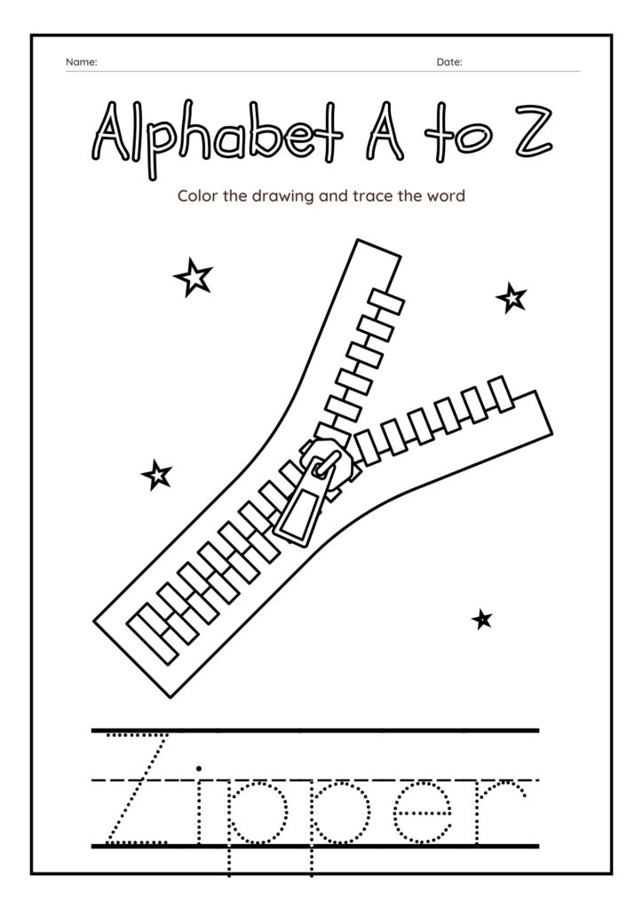 Alphabet Orchard Tracing Words with Zipper Delight