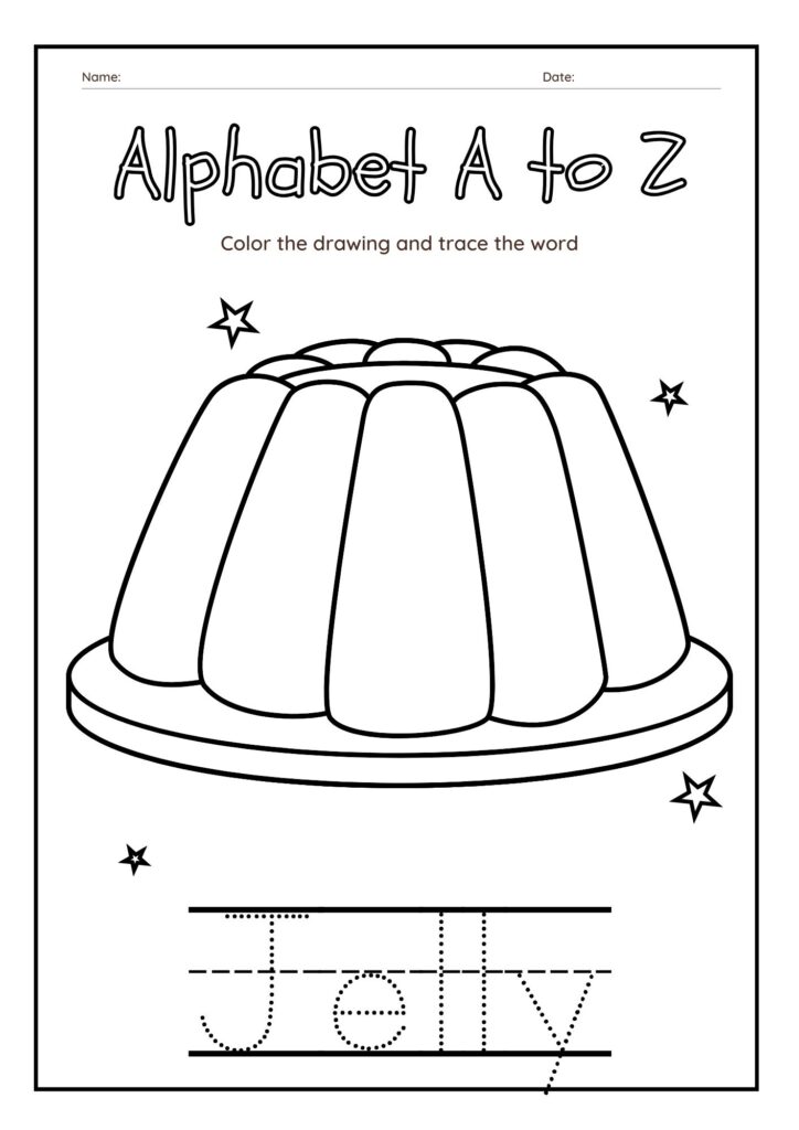 Alphabet Orchard Tracing Words with jelly Delight