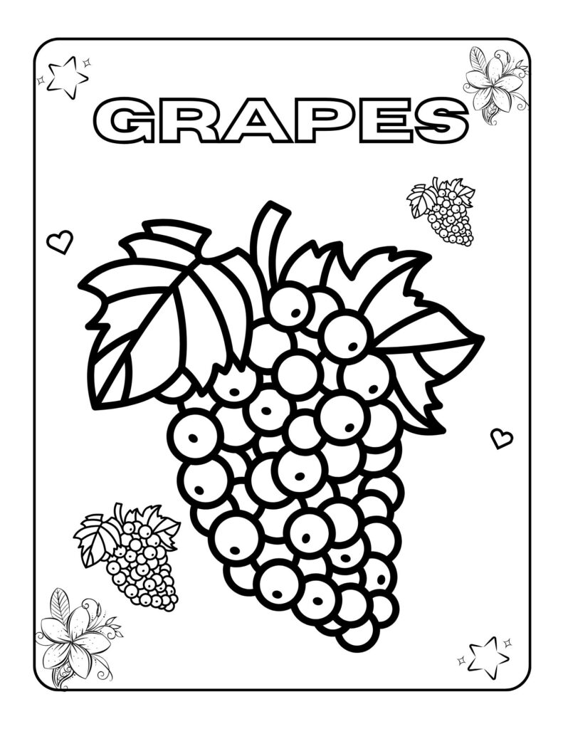 Grapes-Coloring Adventures A Journey Through Art