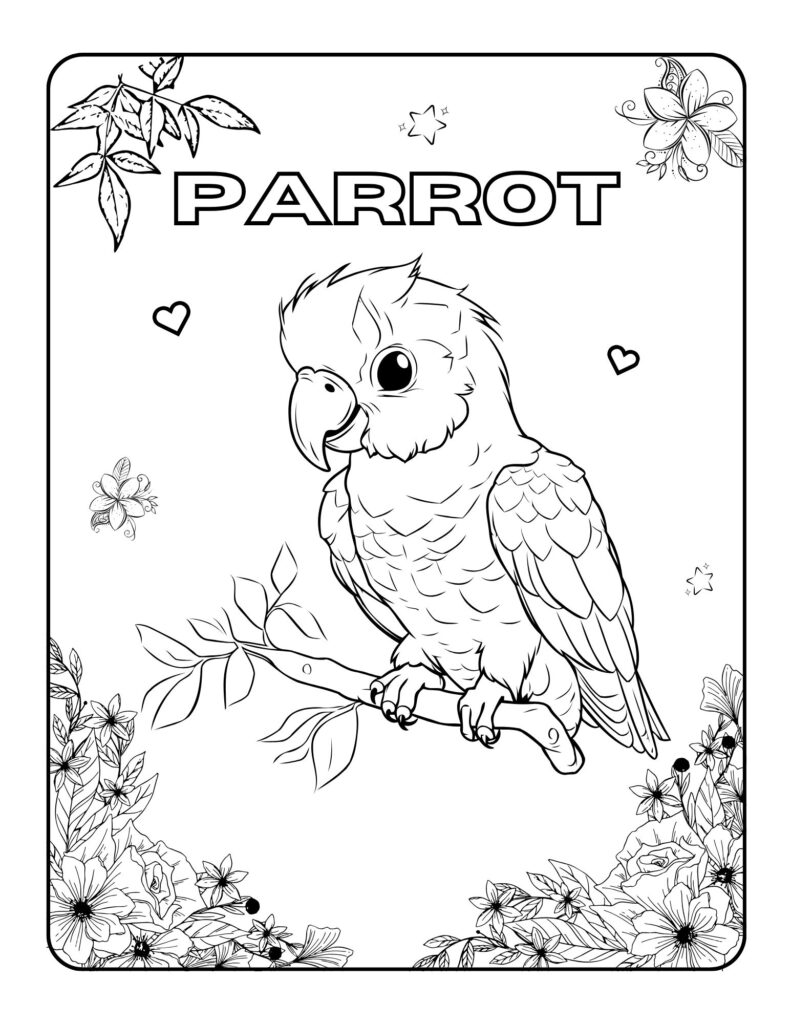 Parrot-Coloring Adventures A Journey Through Art
