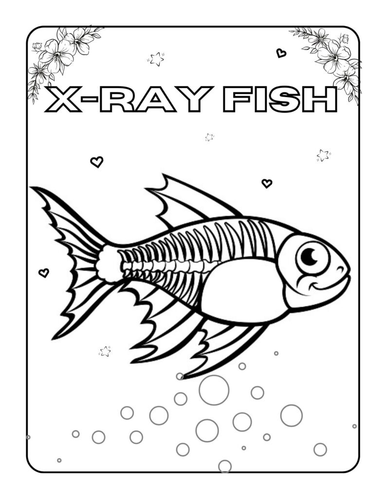 X-ray fish-Coloring Adventures A Journey Through Art