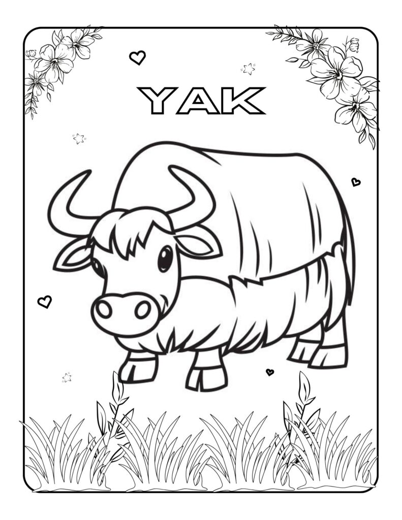 Yak-Coloring Adventures A Journey Through Art