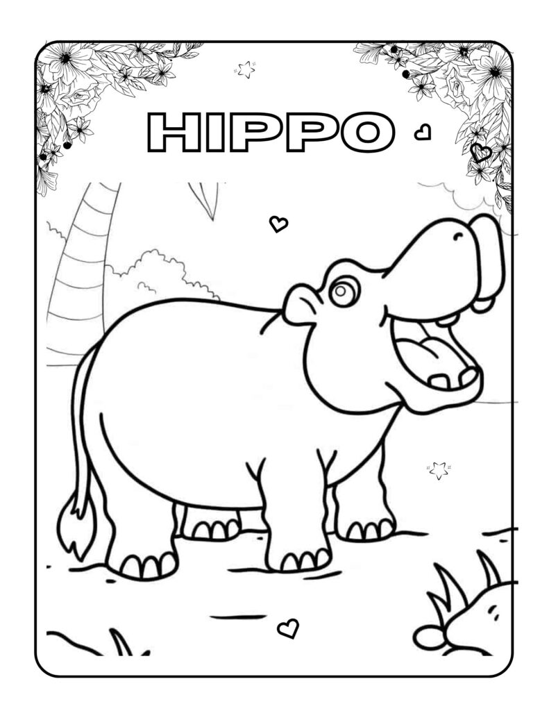 hippo-Coloring Adventures A Journey Through Art