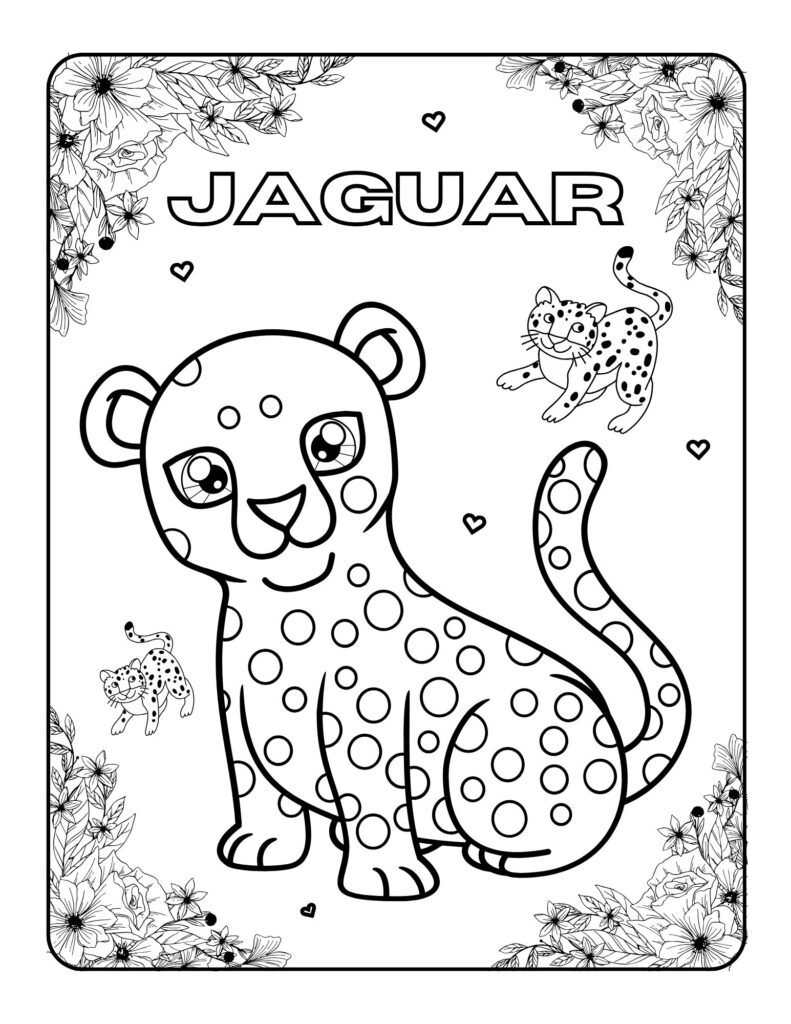 Jaguar-Coloring Adventures A Journey Through Art