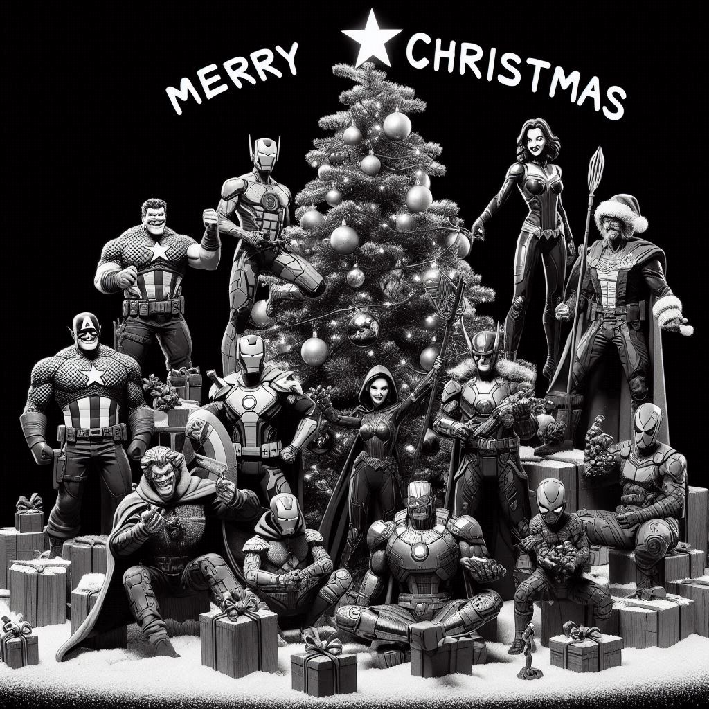 Marvel festive illustrations