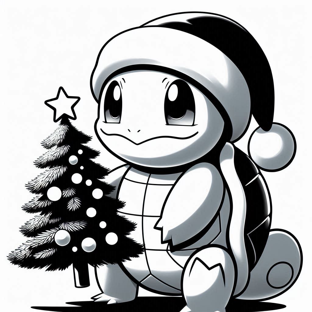 pokémon squirtle and christmas tree